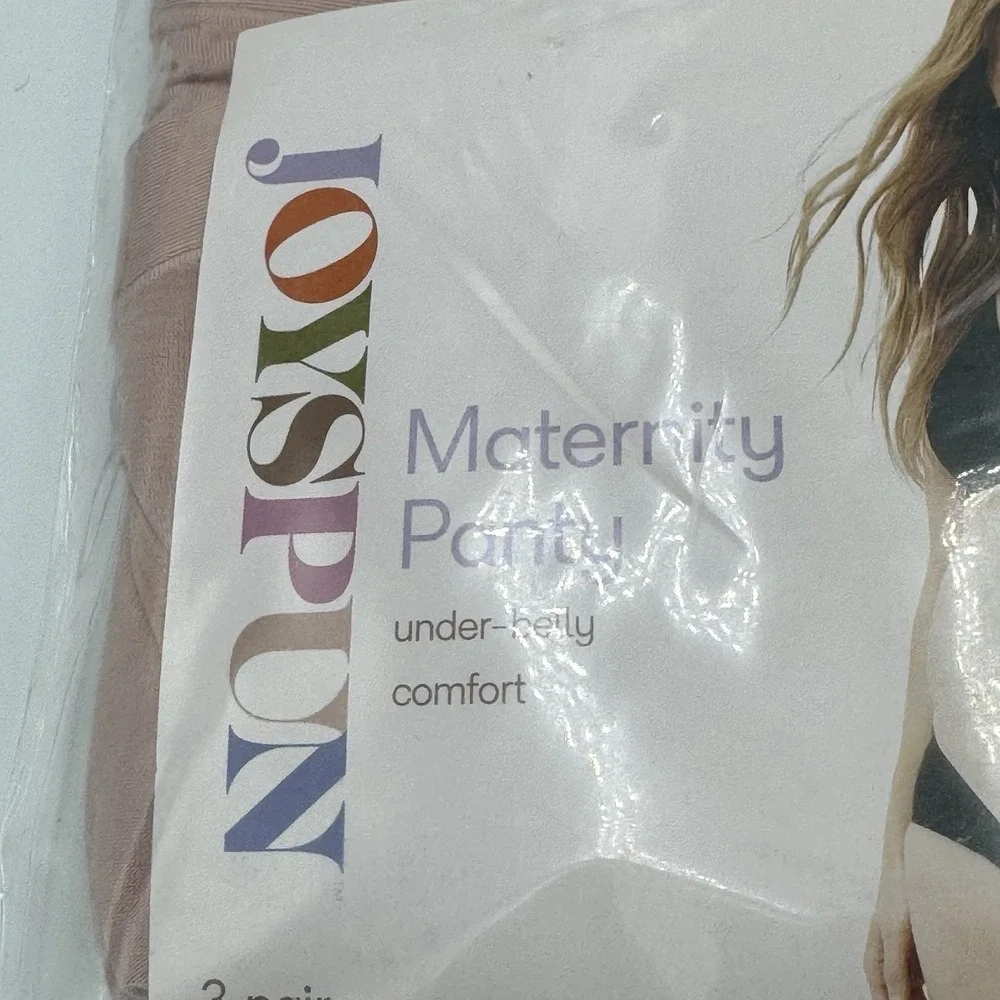 NEW Joyspun Maternity 3 Pr Pink Beige Black Underbelly Panties Underwear XXXL 22